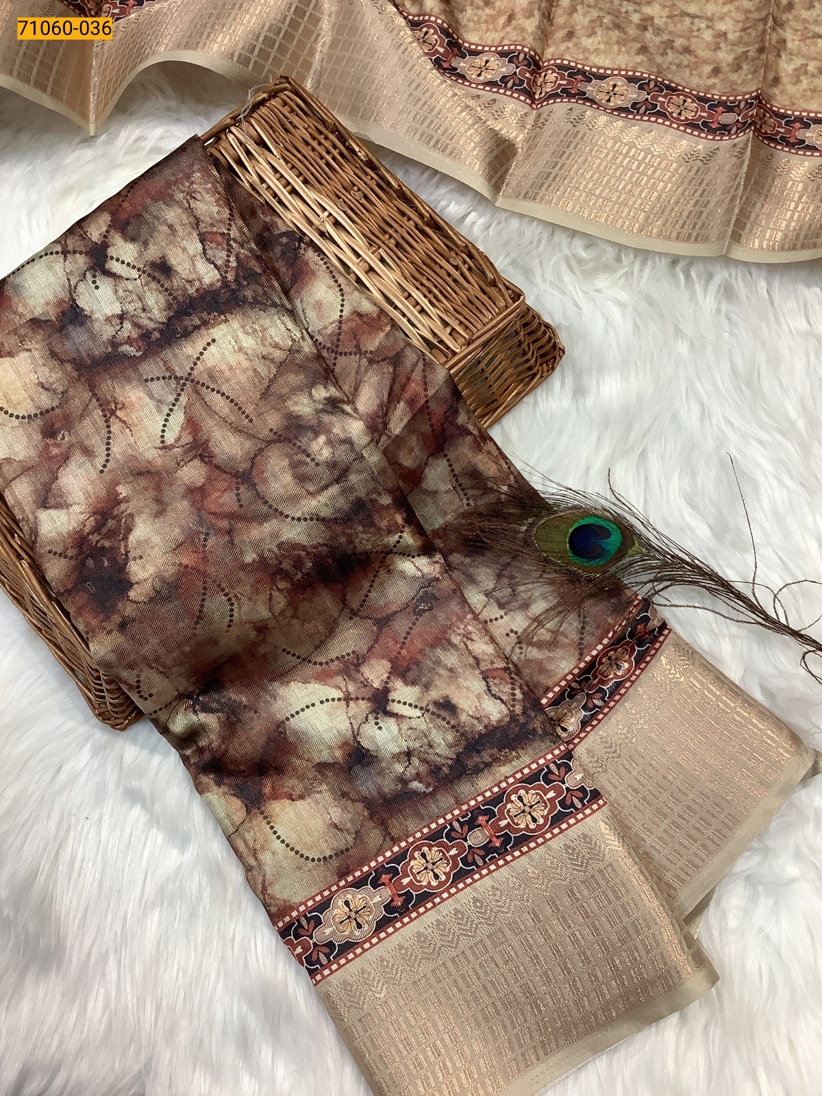 Multi Chanderi fancy silk sarees