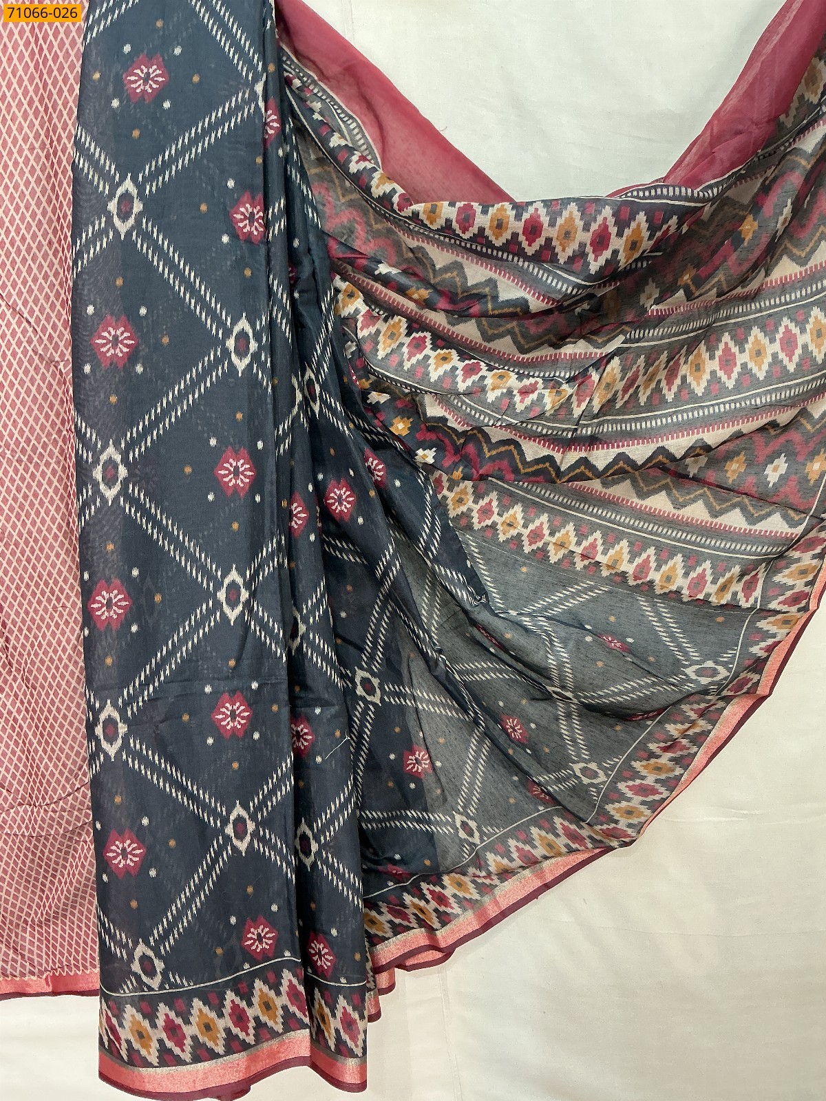 Black Chanderi fancy silk sarees
