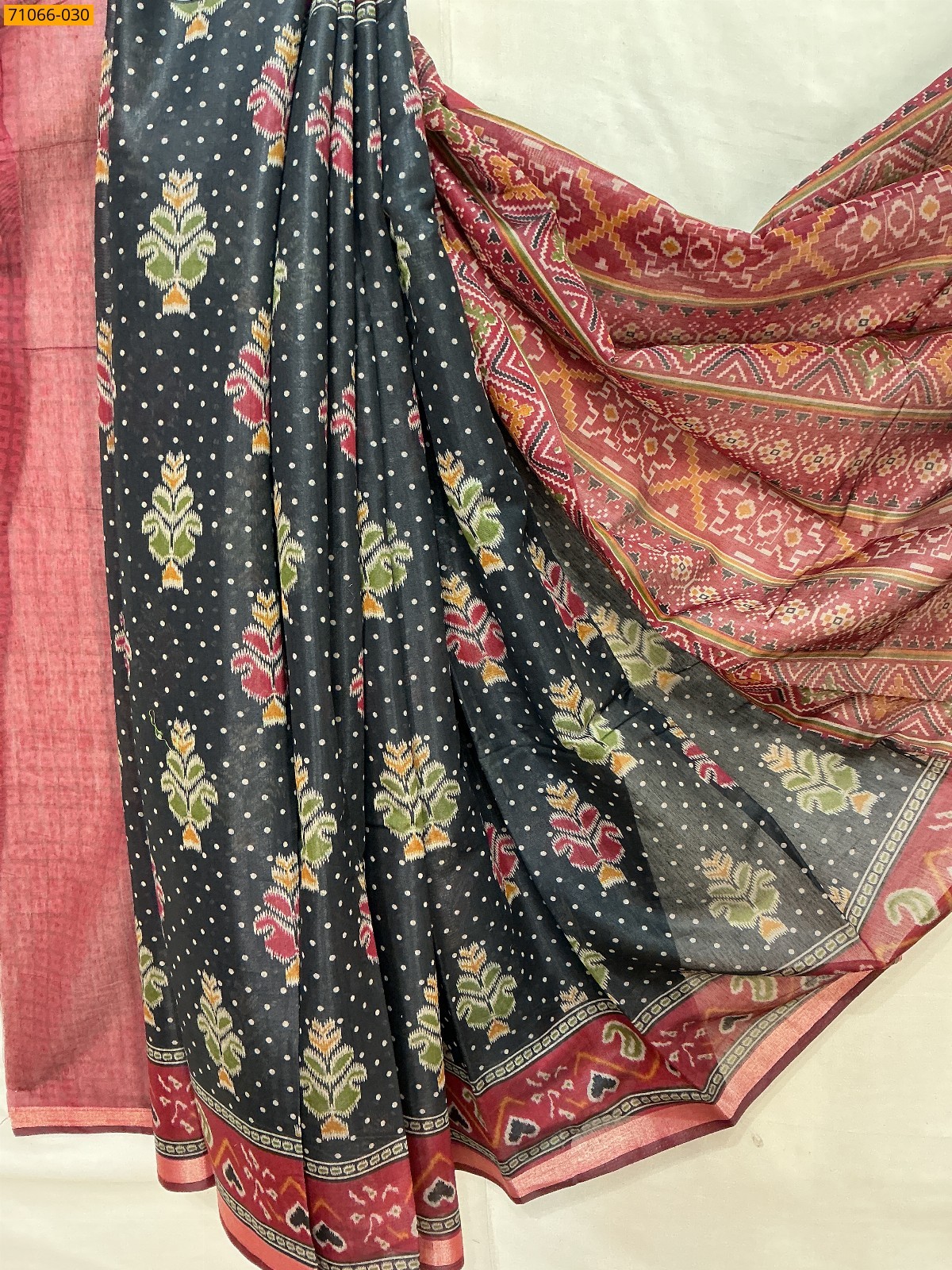 Black Chanderi fancy silk sarees