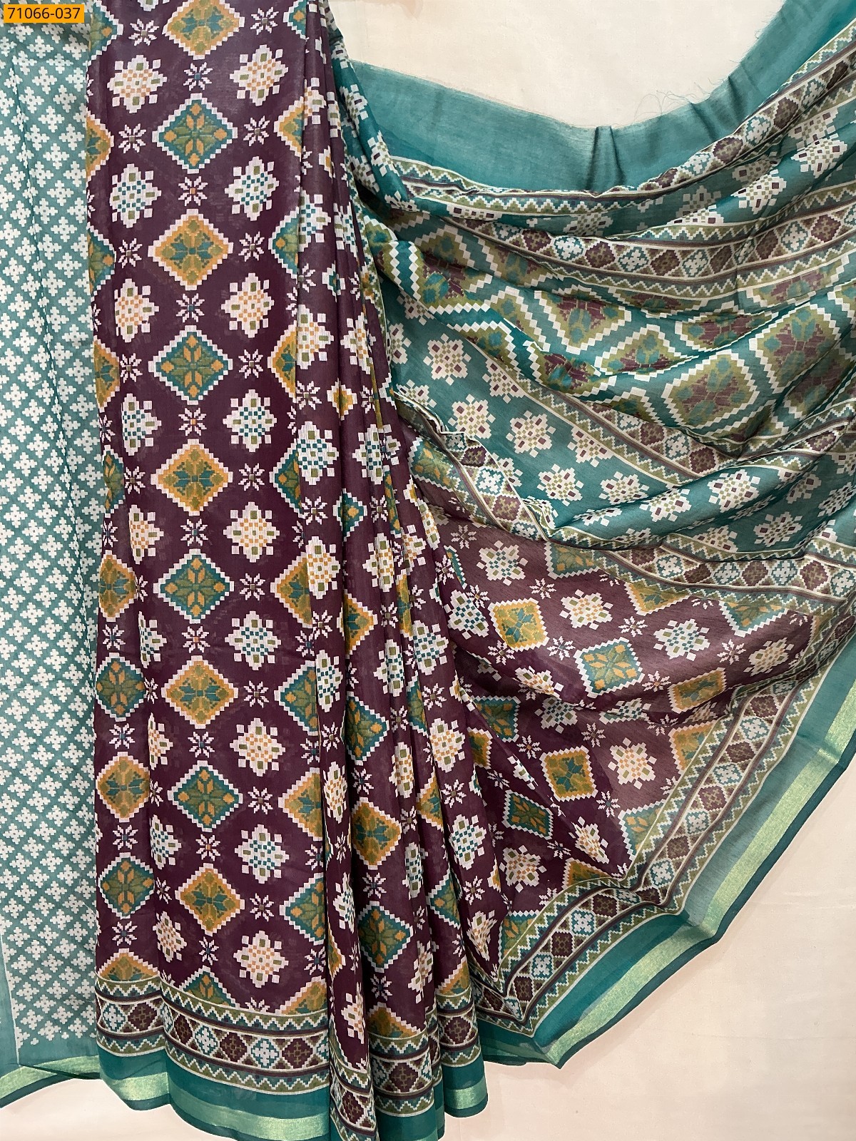 Brown Chanderi fancy silk sarees