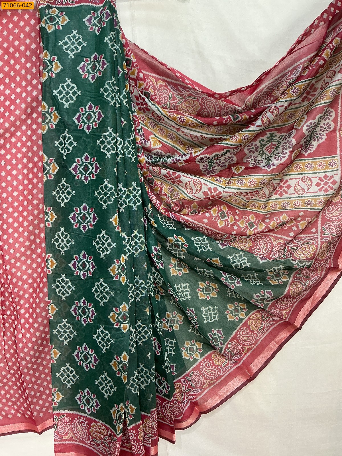 Dark Green Chanderi fancy silk sarees