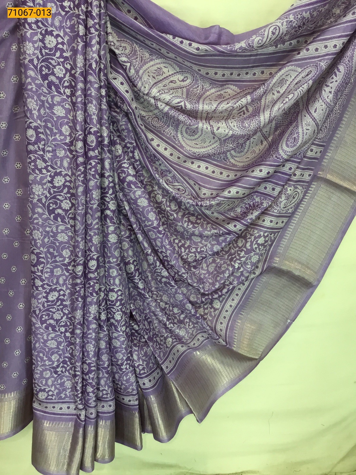 Violet Fancy choco silk printed sarees