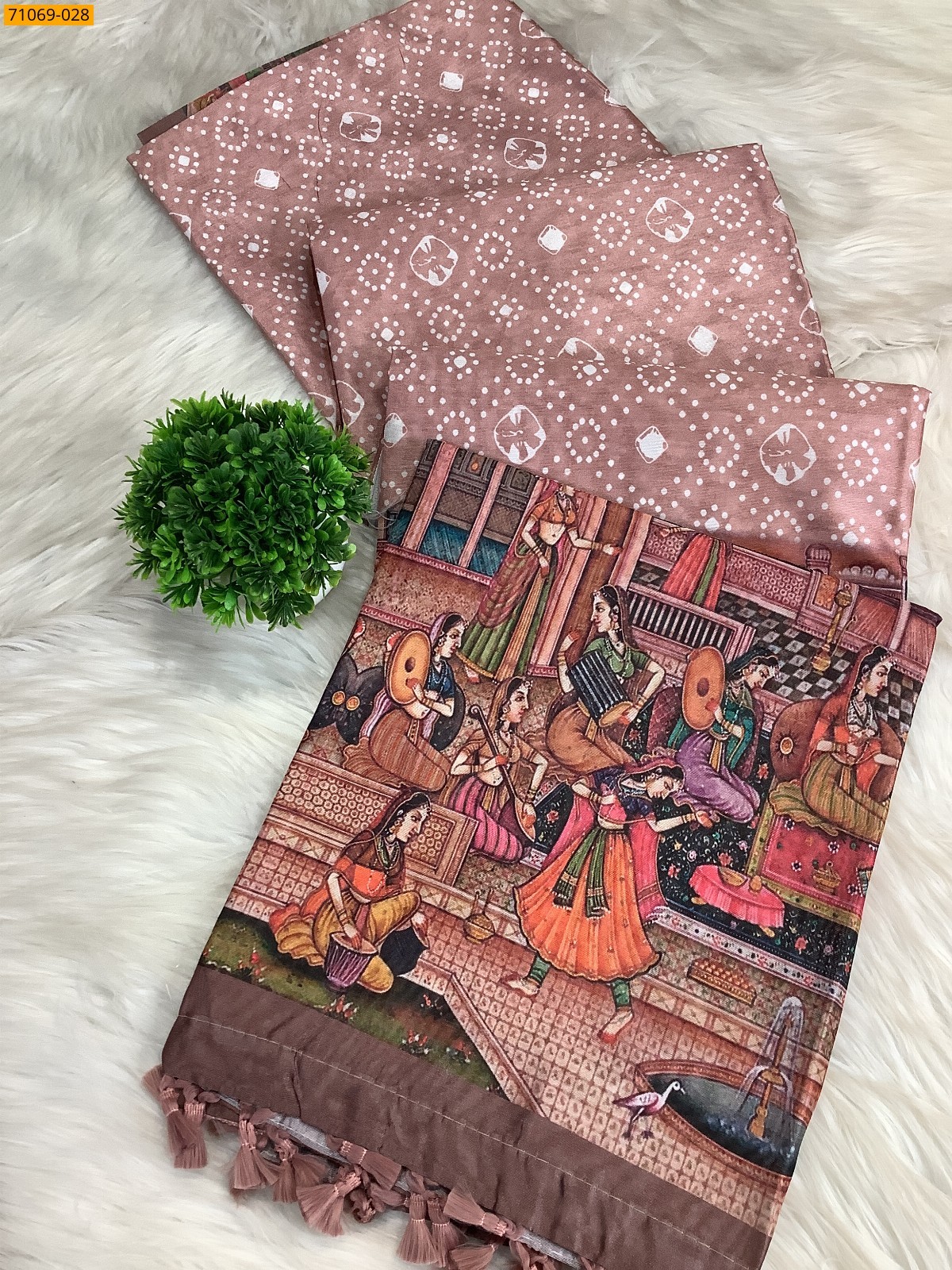 Onion Pink Chanderi fancy silk sarees