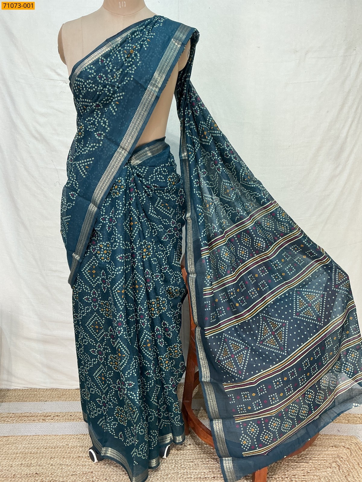 Blue Fancy chanderi silk sarees