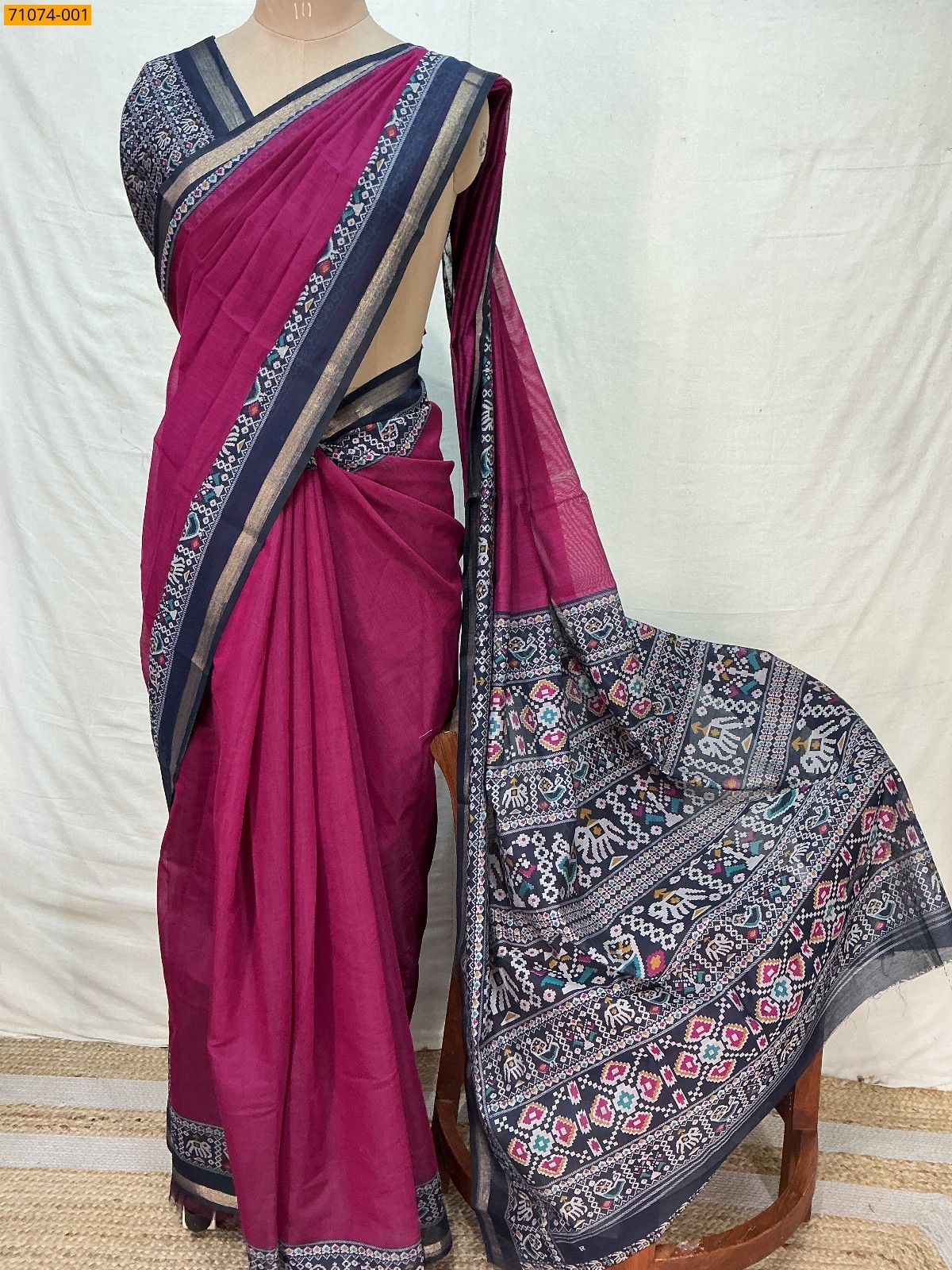 Pink Fancy chanderi silk saree