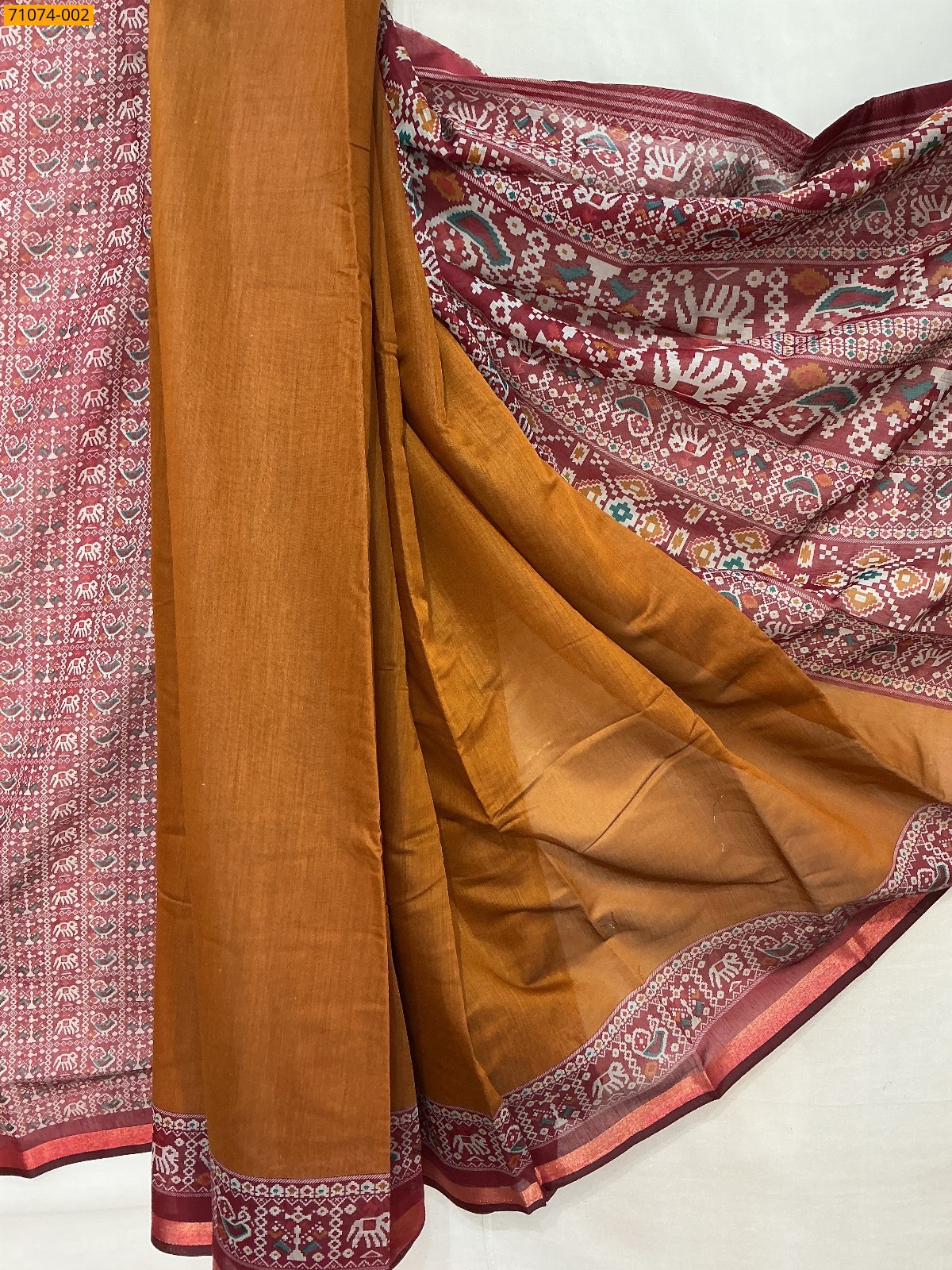 Yellow Fancy chanderi silk saree