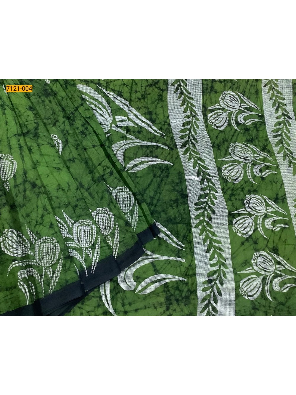 Green Pure Soft Wax Mul Mul Cotton Saree