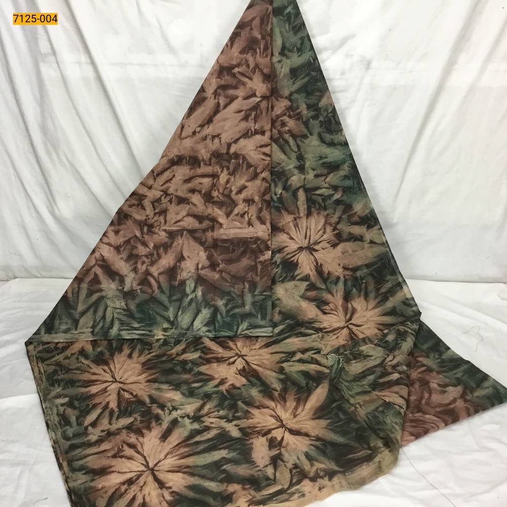 Maroon Leaf Printed Cotton Saree