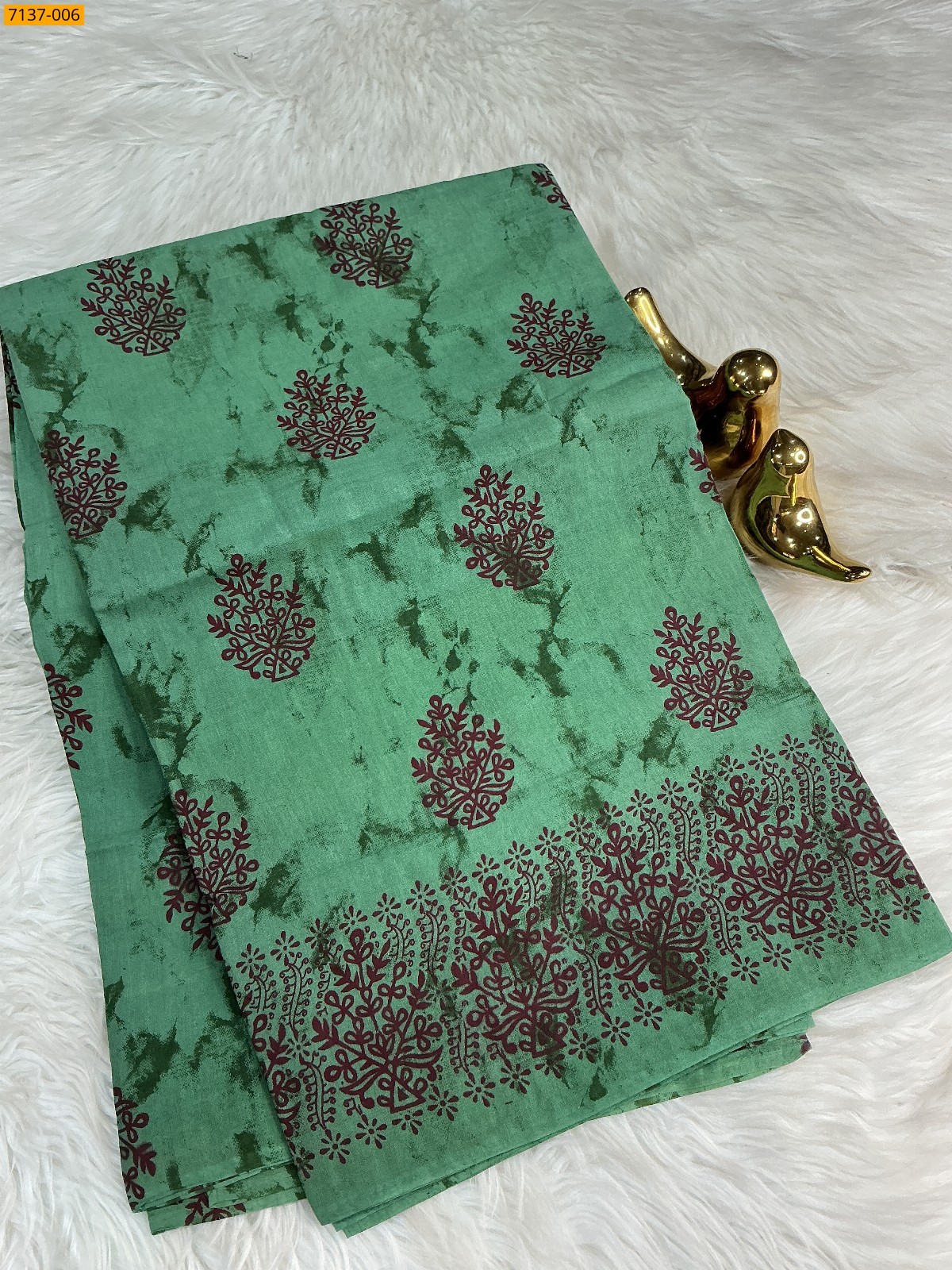 Cotton printed saree