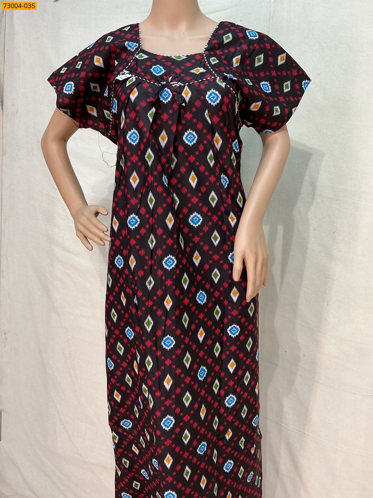 Brown Cotton Printed Galaxy Nighty