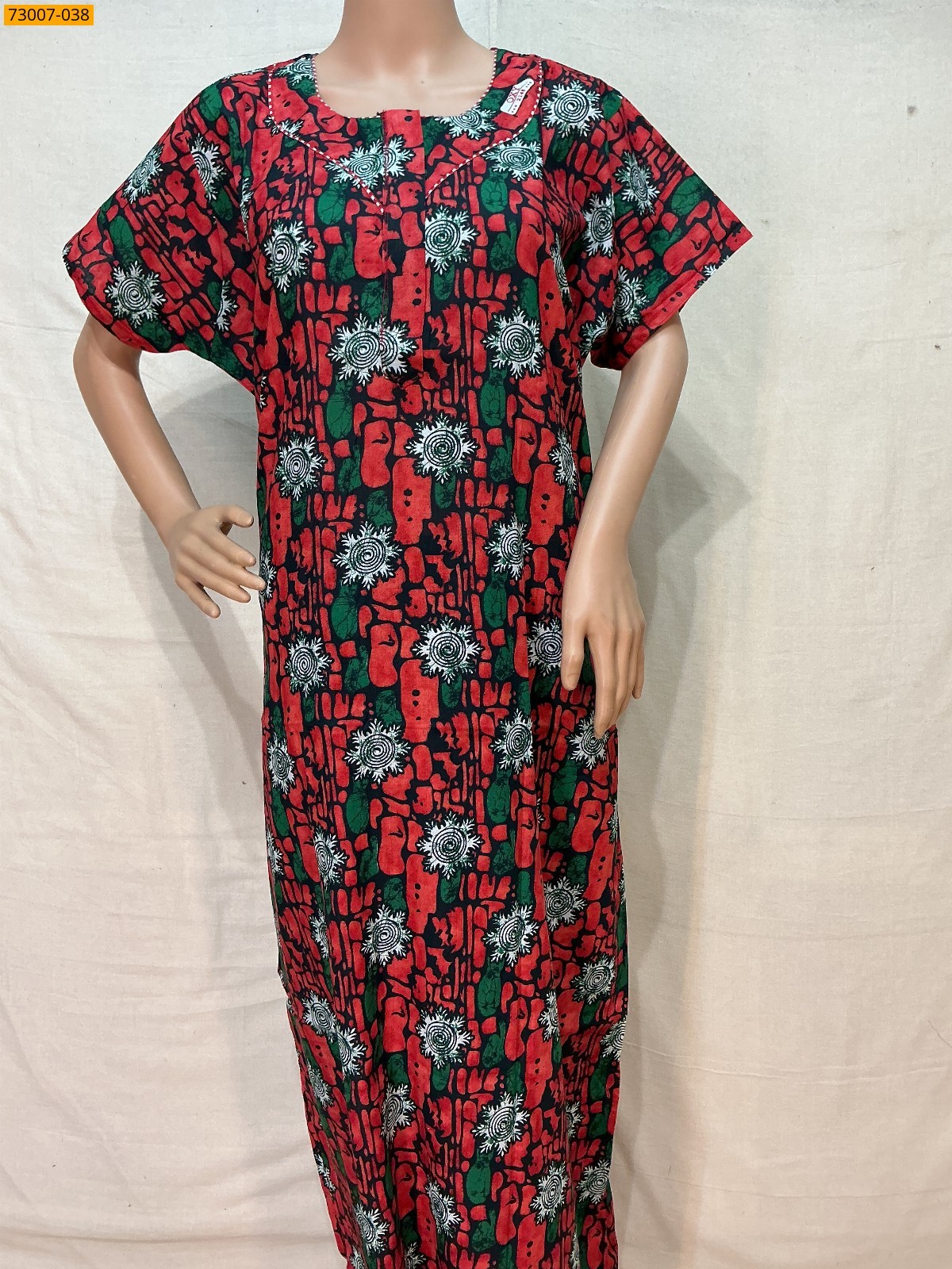 Multi Color Cotton Printed Galaxy Nighty