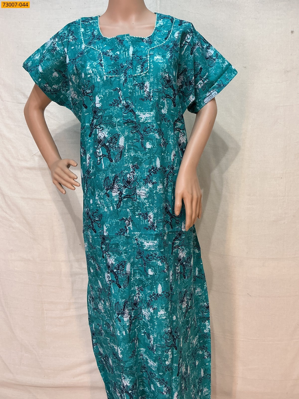 Rama Green Cotton Printed Galaxy Nighty