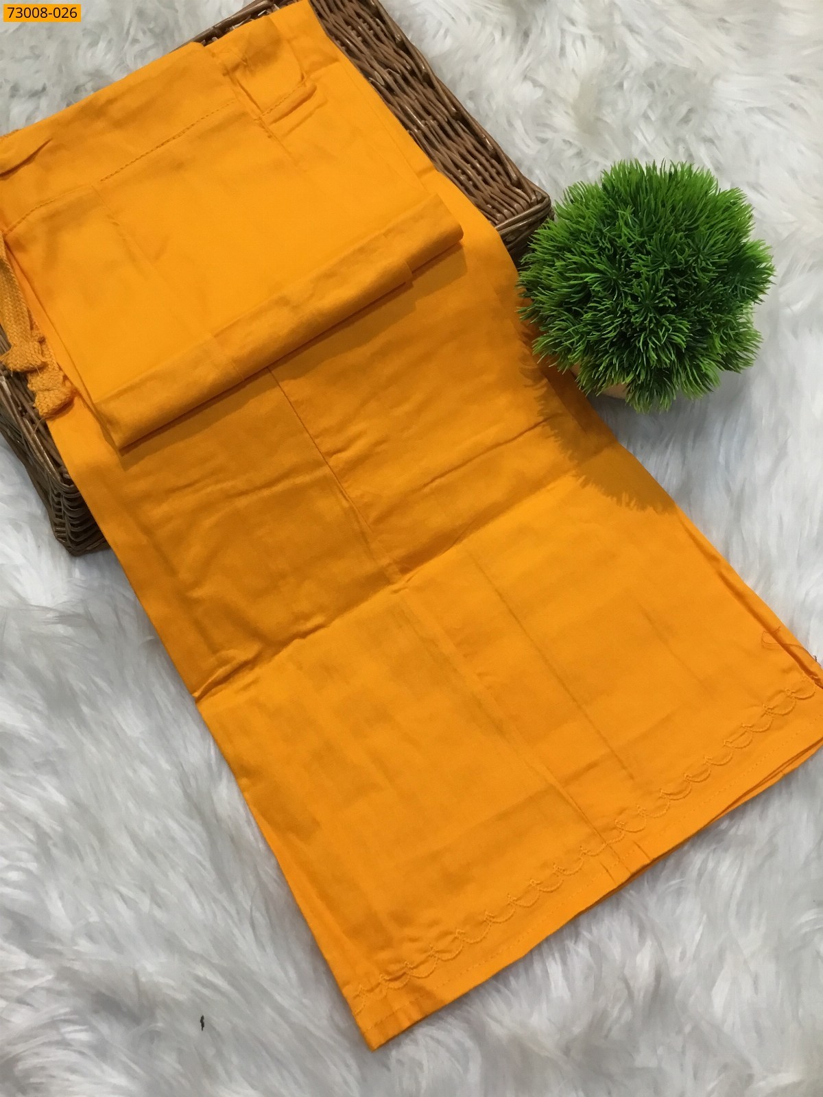 Yellow Hansa cotton inskirt- 7 part