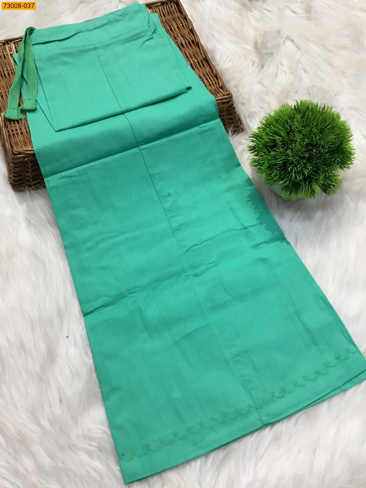 Green Hansa cotton inskirt- 7 part