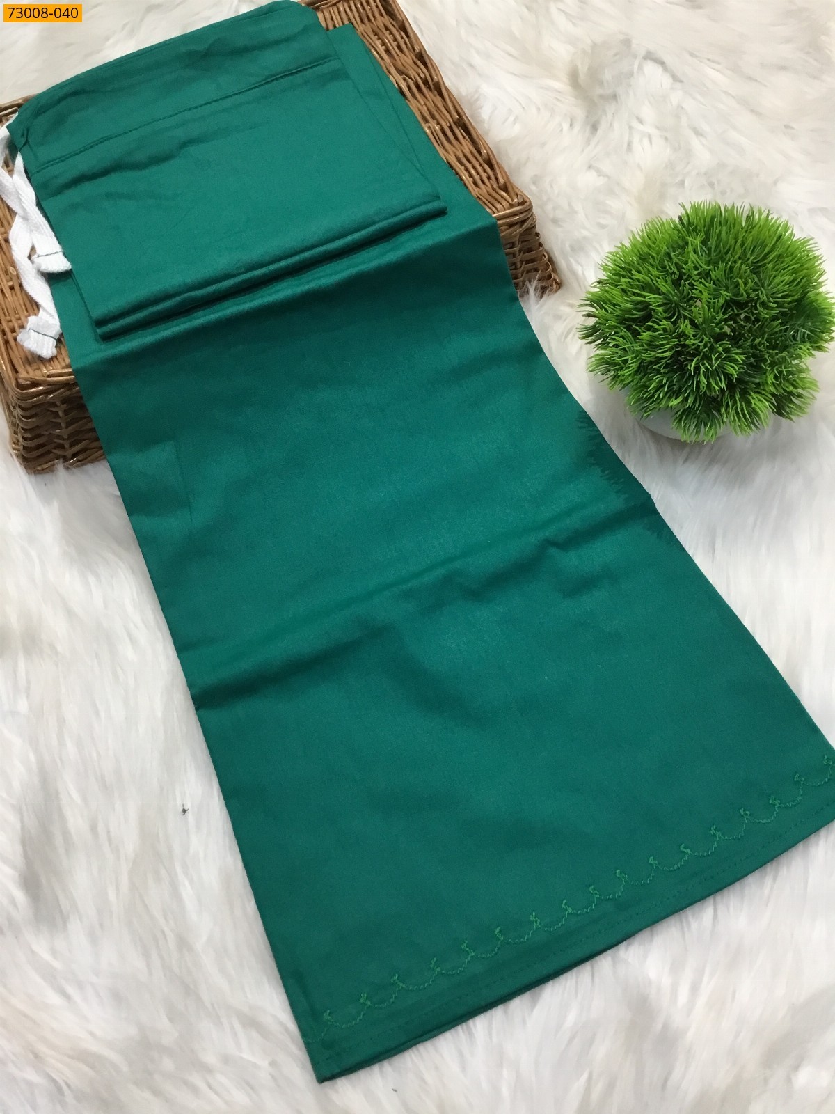Green Hansa cotton inskirt- 7 part