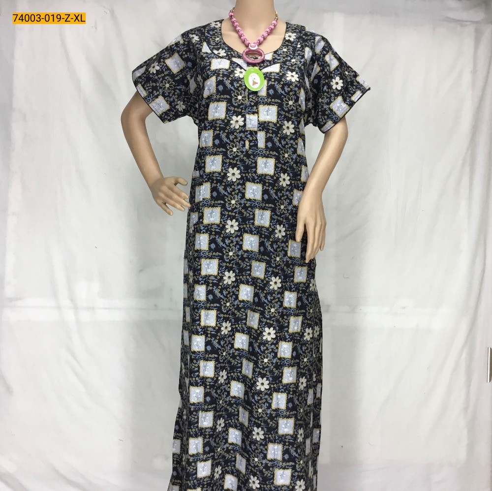 Grey Mangai Cotton printed Nighty