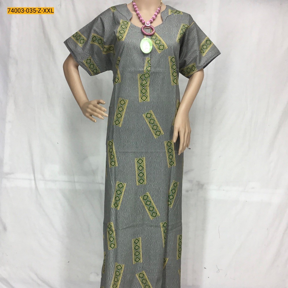 Gray Mangai Cotton printed Nighty-XXL