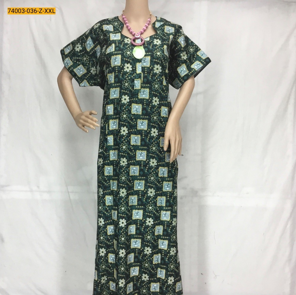 Green Mangai Cotton printed Nighty-XXL