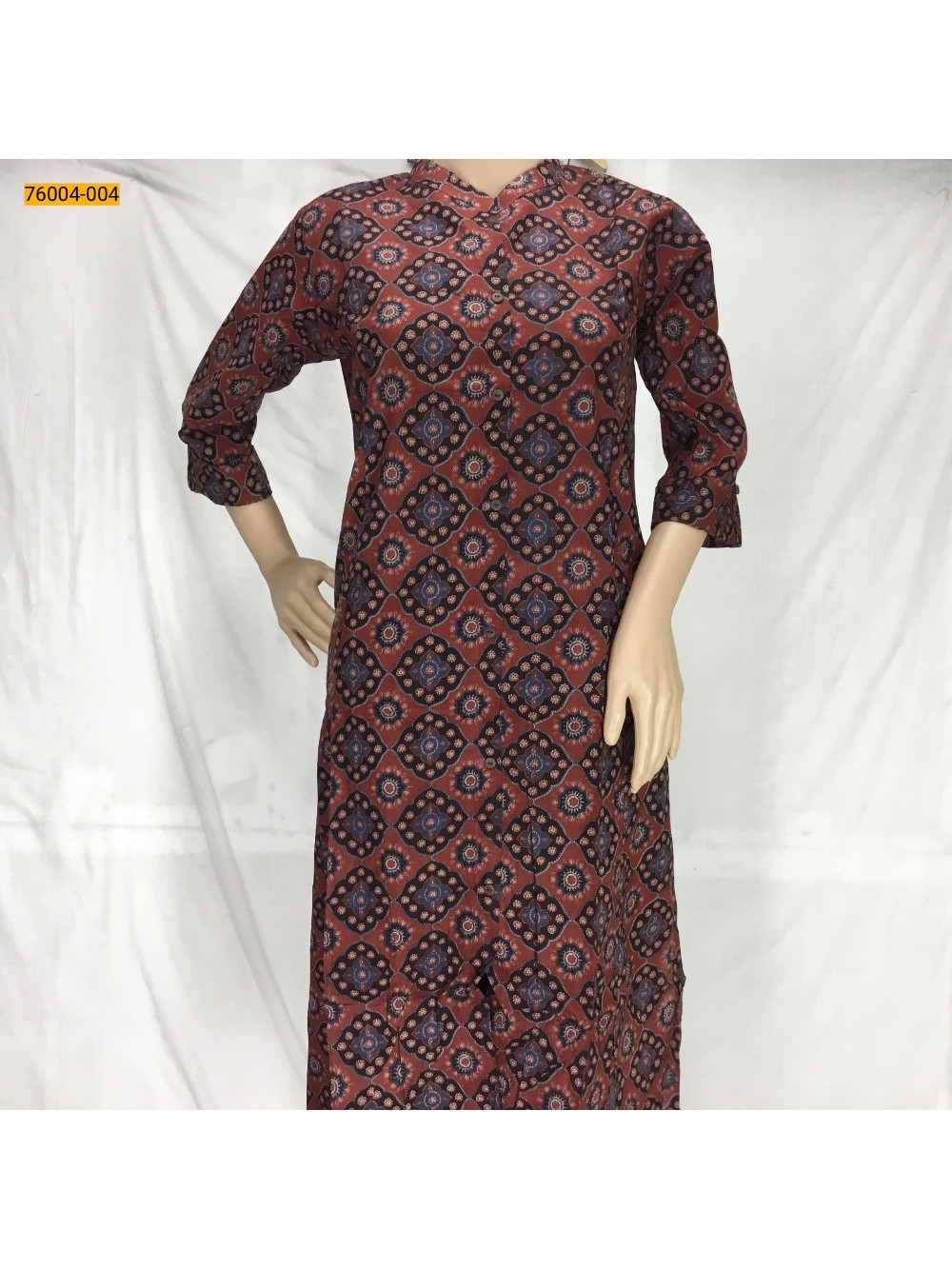 Red Mulmul Cotton Kurti