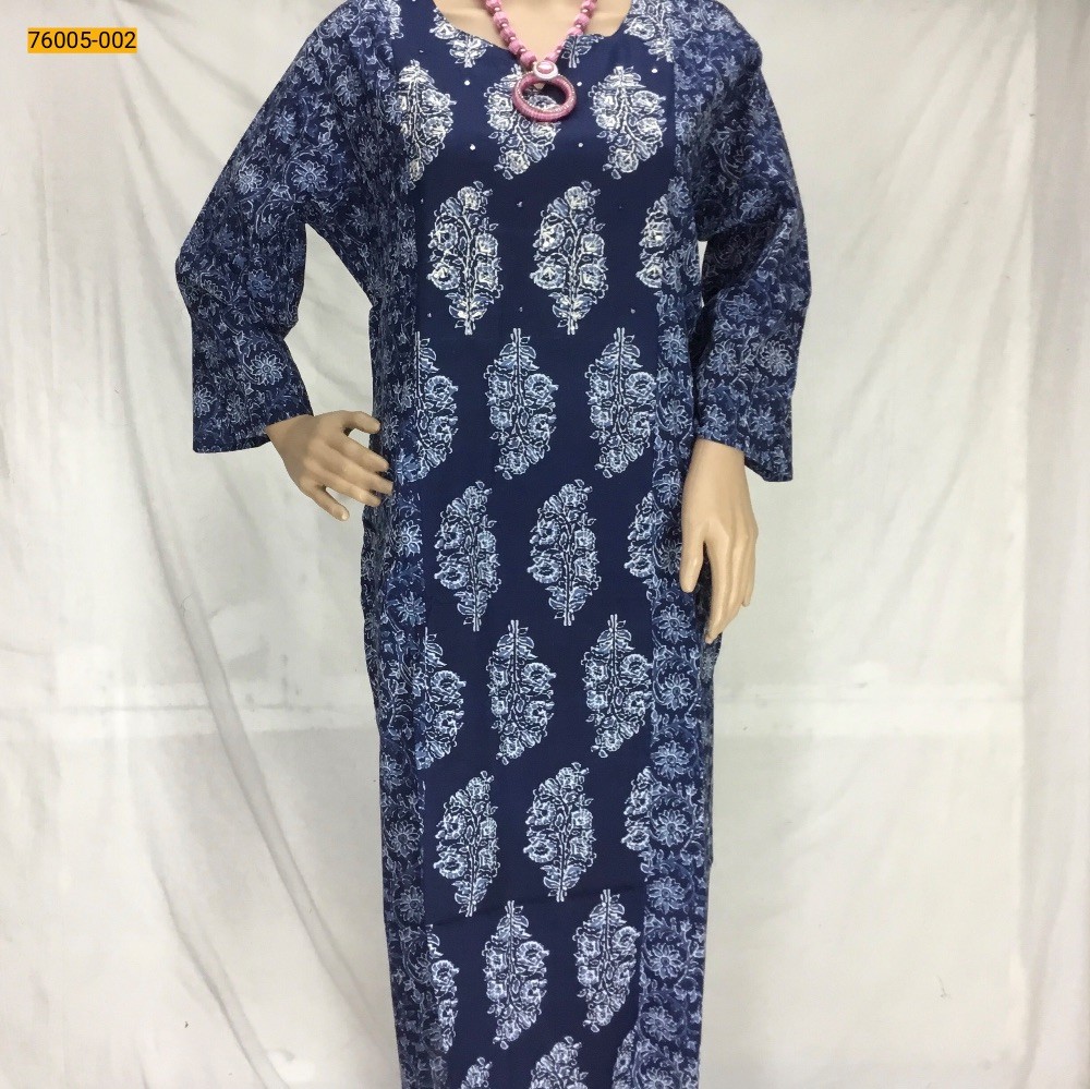 Blue Mulmul Cotton Kurti