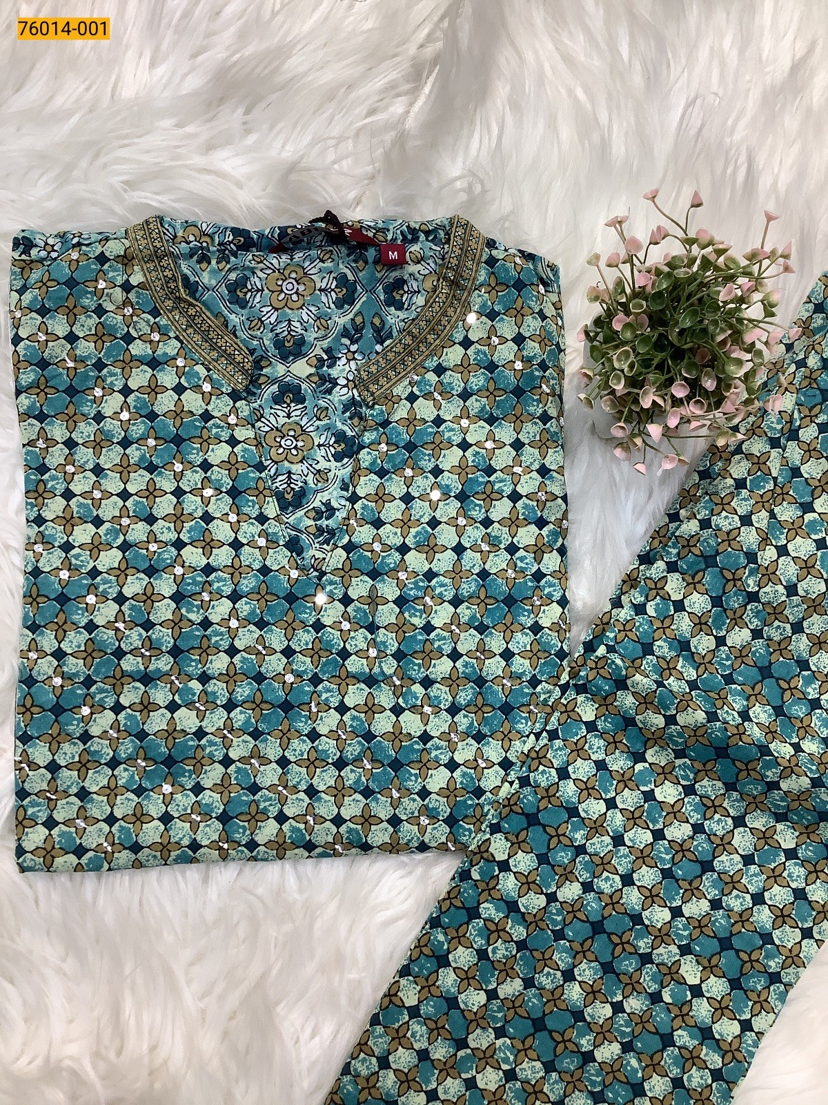 Green Pure Soft Cotton Kurti