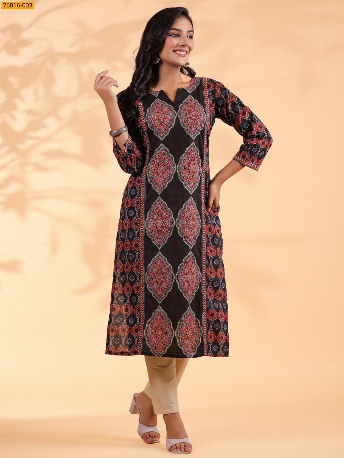 Black Pure Cotton Kurti