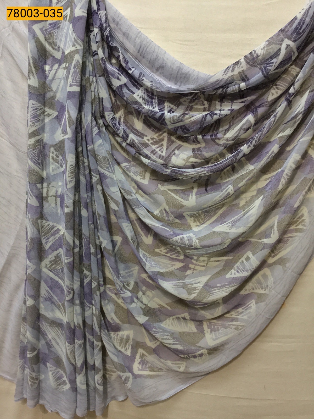 Light Purple chiffon printed sarees