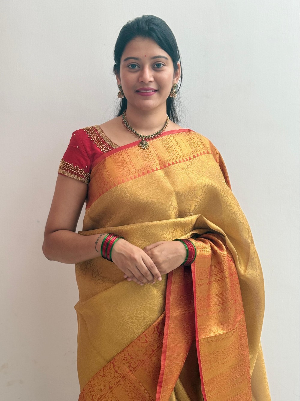 Golden Fancy Tissue Kora silk Saree Golden Fancy Tissue Kora silk Saree