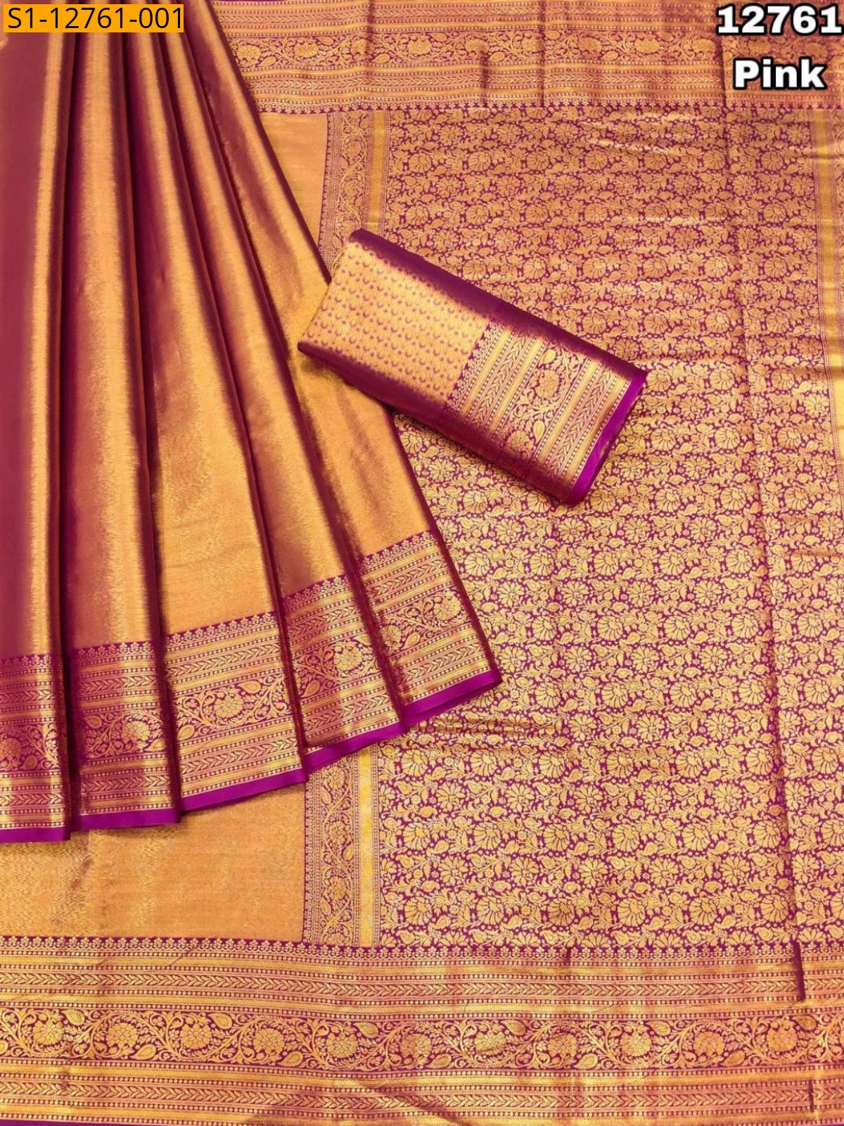 Pink Fancy Kanjivaram Silk Saree