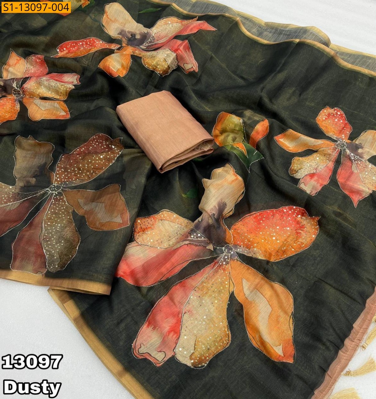Dusty Fancy Erode Tissue Silk Saree