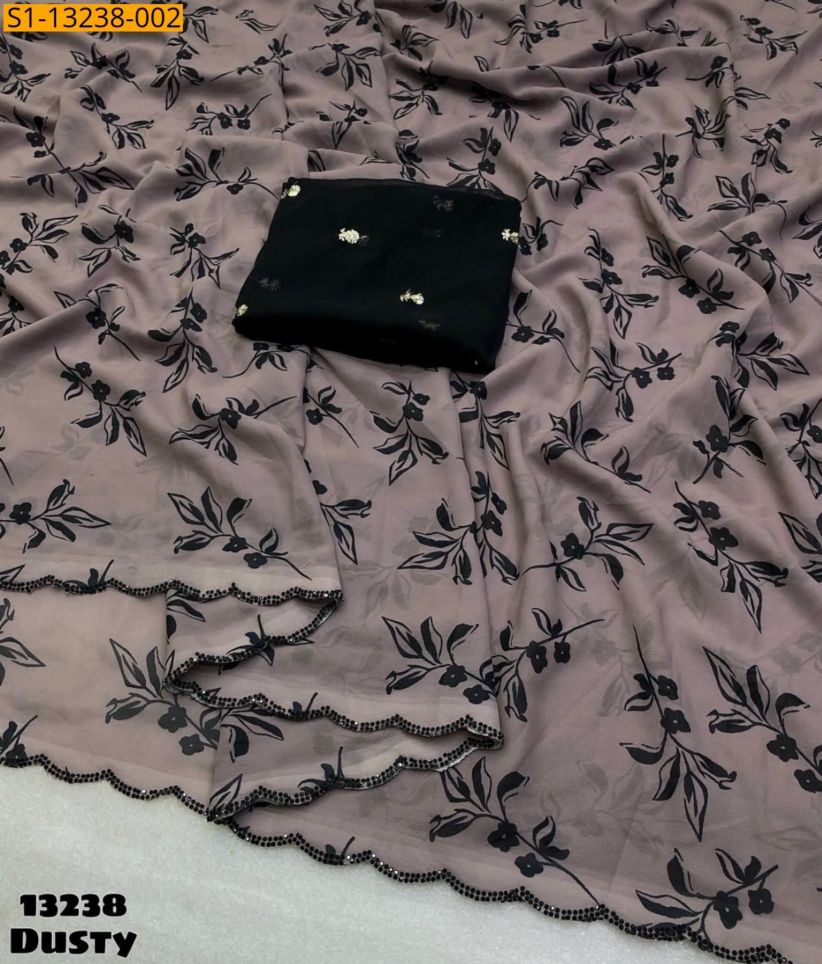 Dusty Fancy Soft Weightless Chiffon Saree