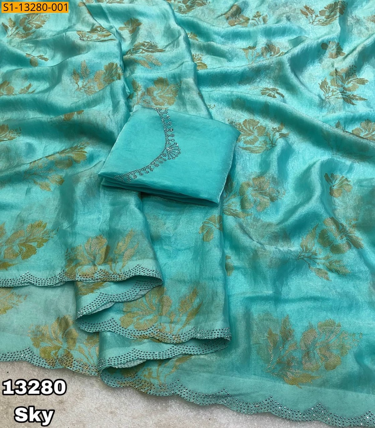 Sky Fancy Space Silk Saree