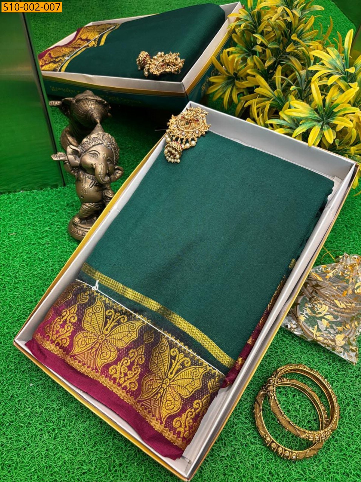 Green Fancy Poonam Silk Sarees