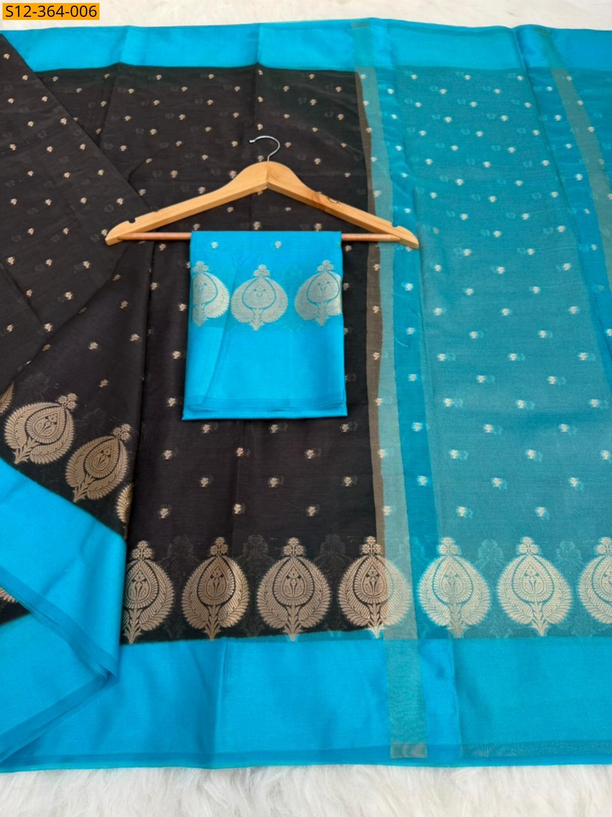 Black Banarasi daibal wam soft silk Saree