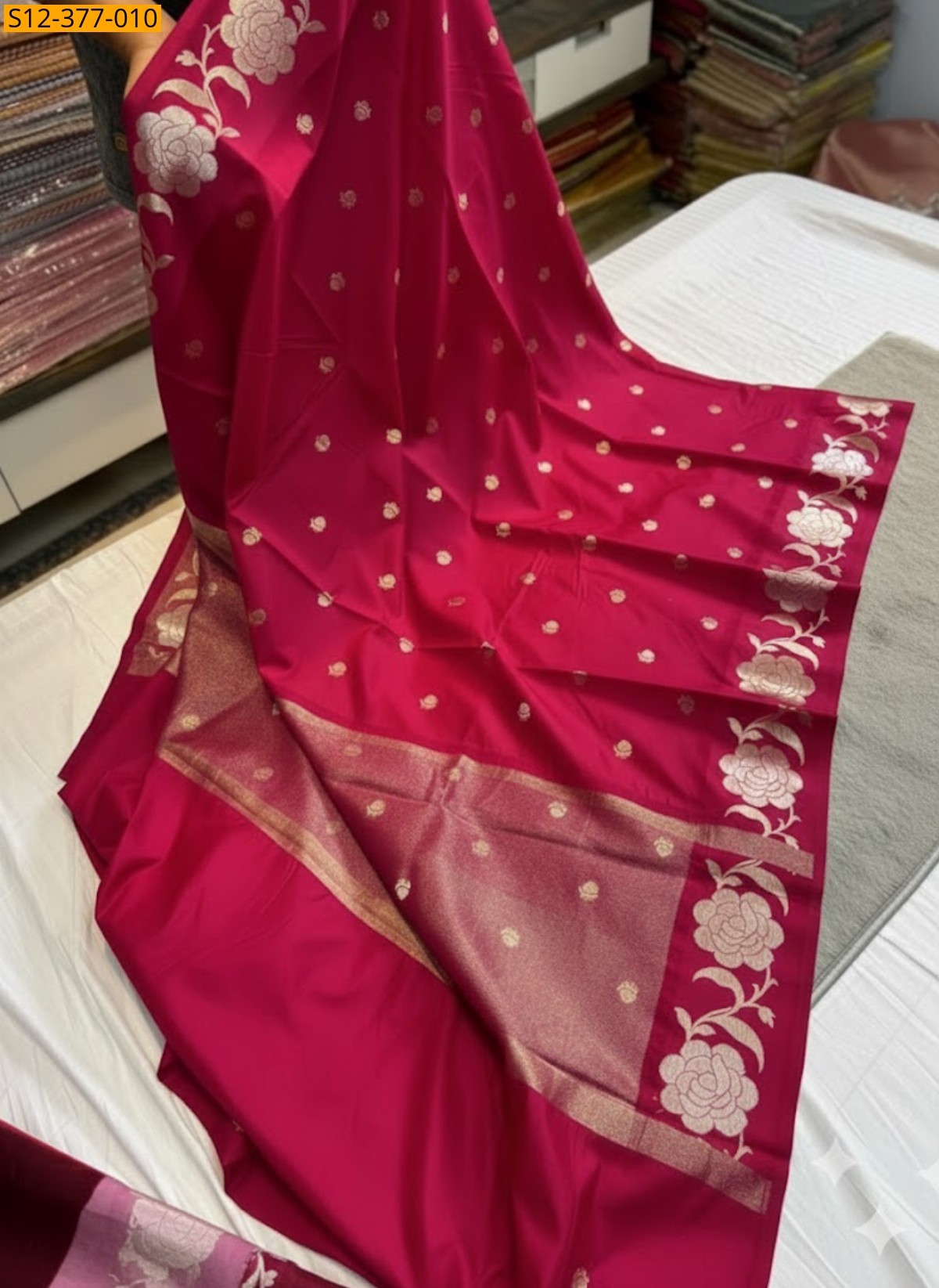 Pink Fancy Banarsi daibal wam soft silk Saree