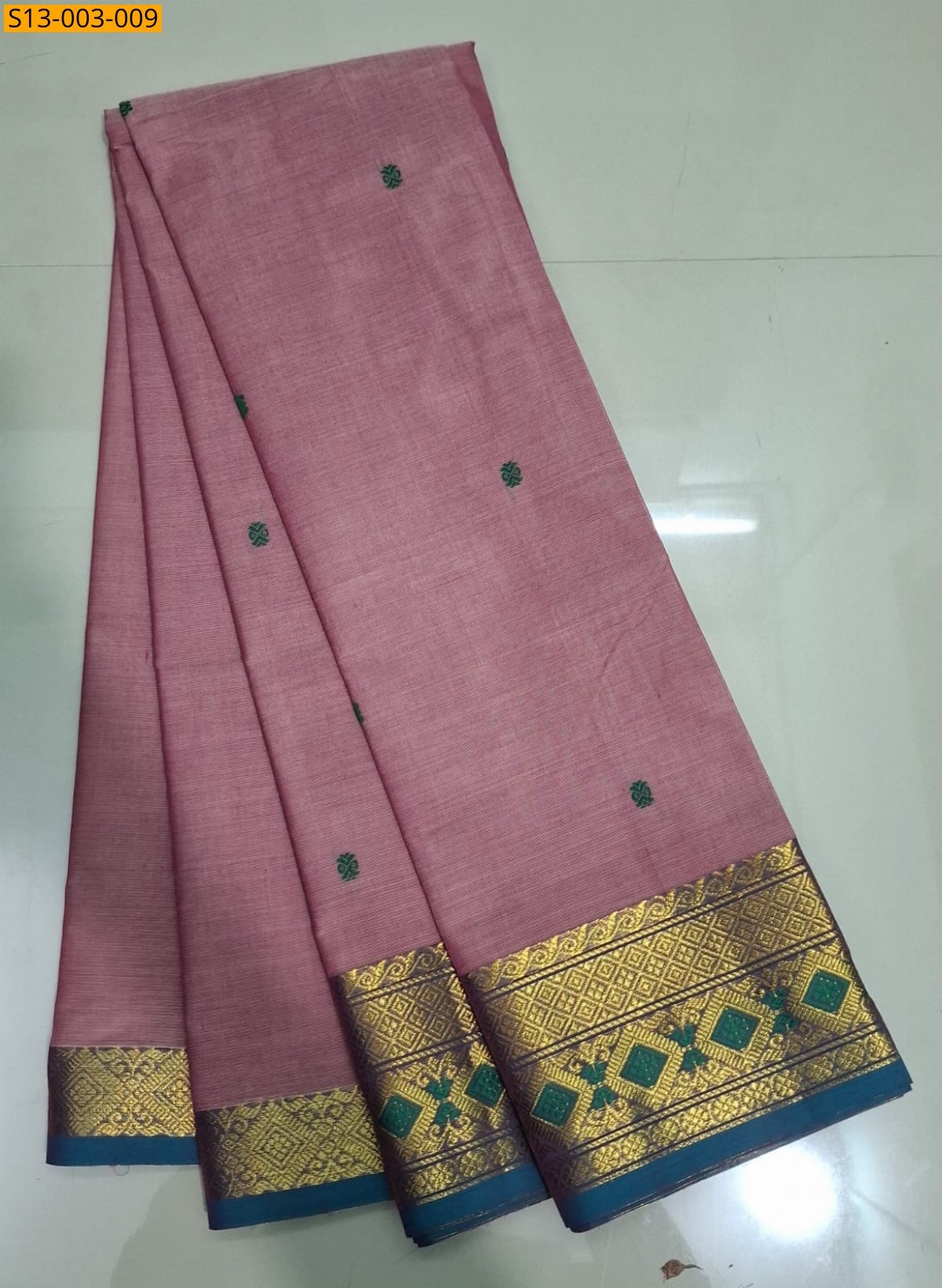 Pink Fancy Kanchi Cotton Saree