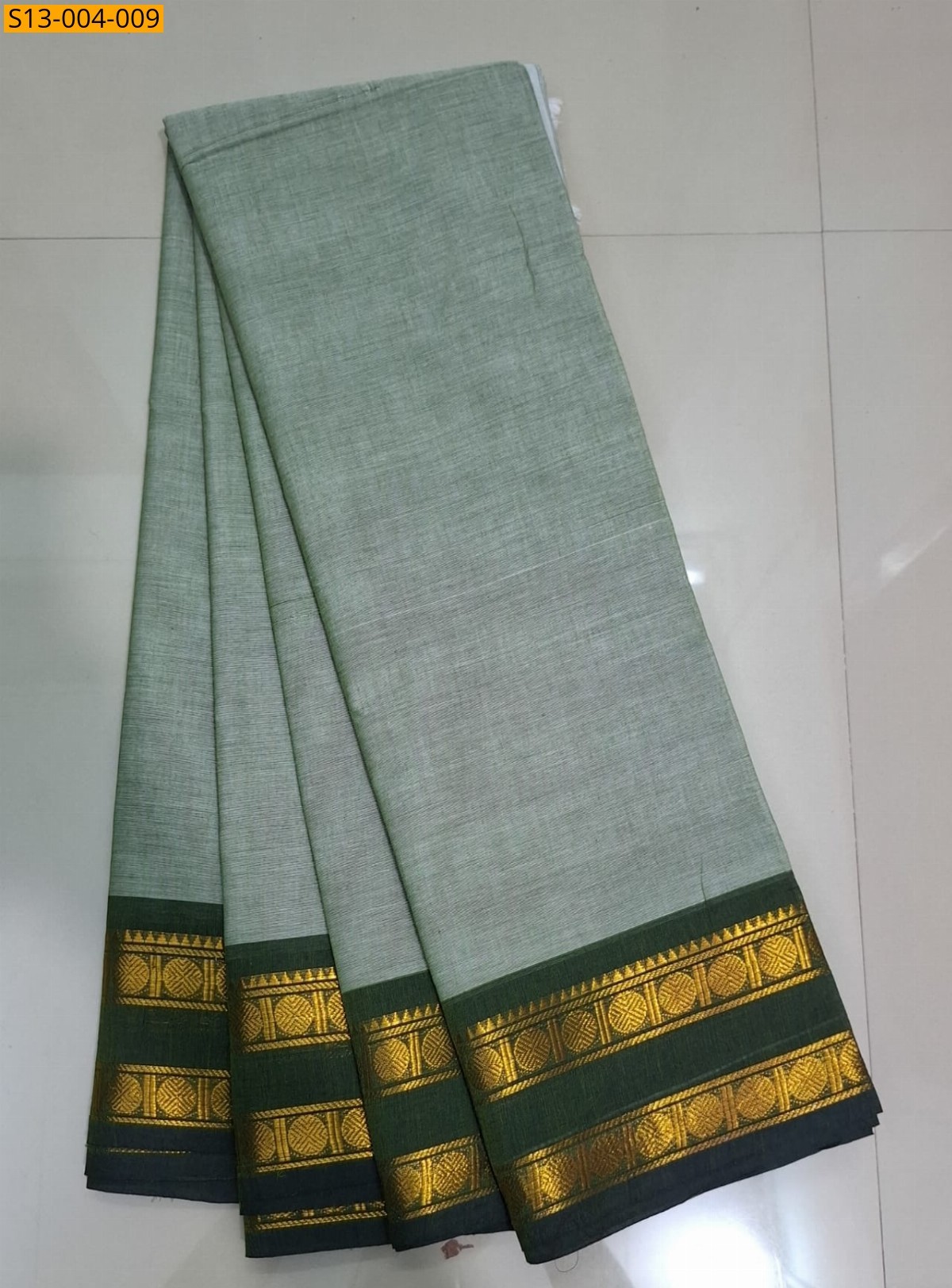 Green Fancy Chettinad Cotton Saree