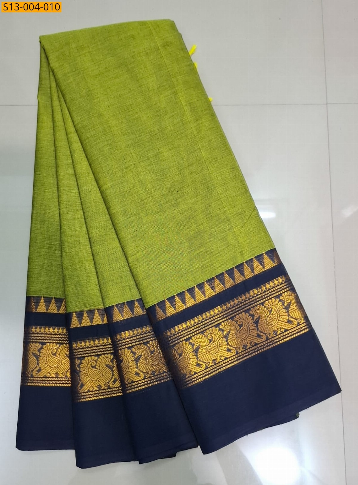 Green Fancy Chettinad Cotton Saree