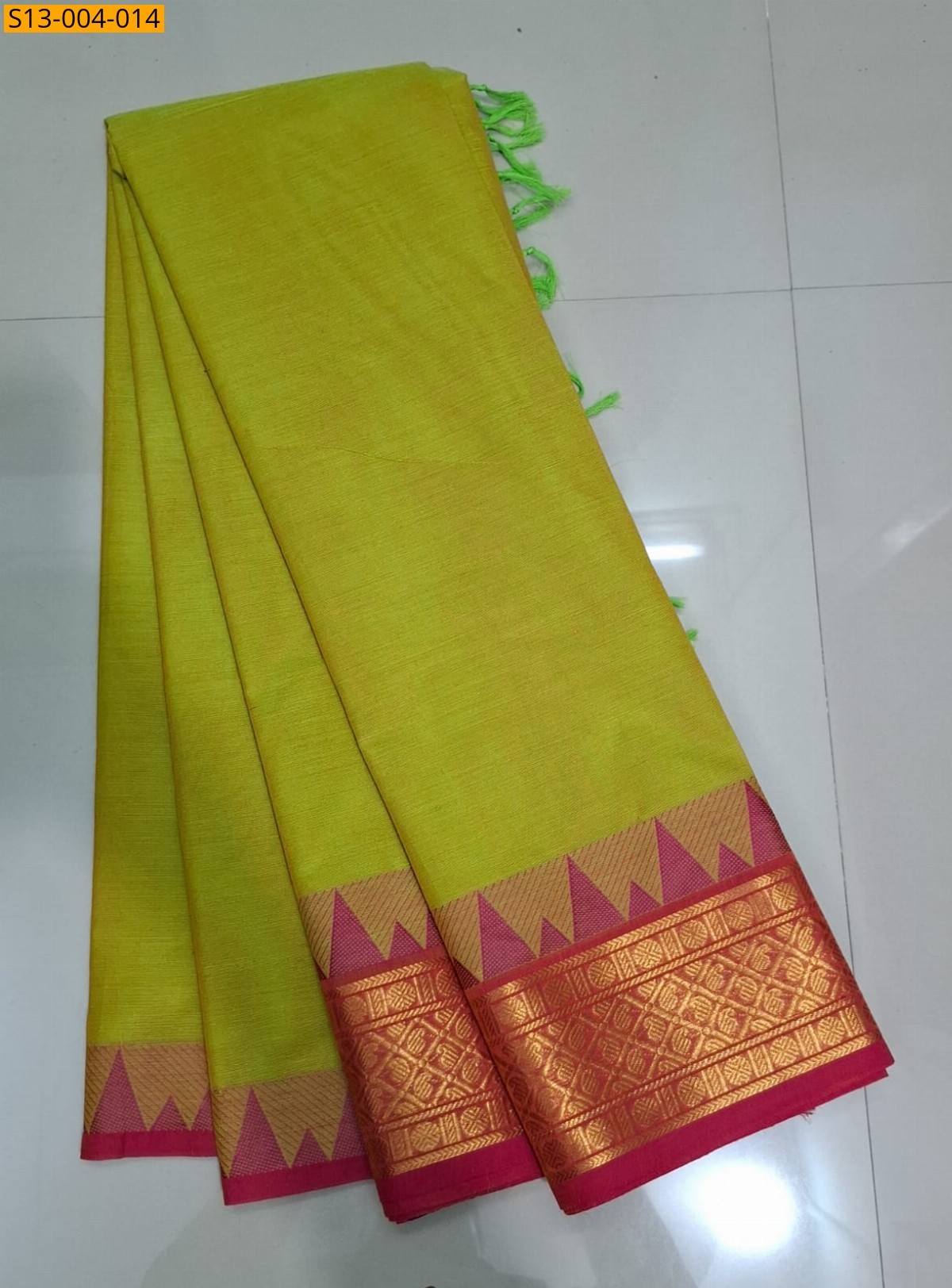 Green Fancy Chettinad Cotton Saree
