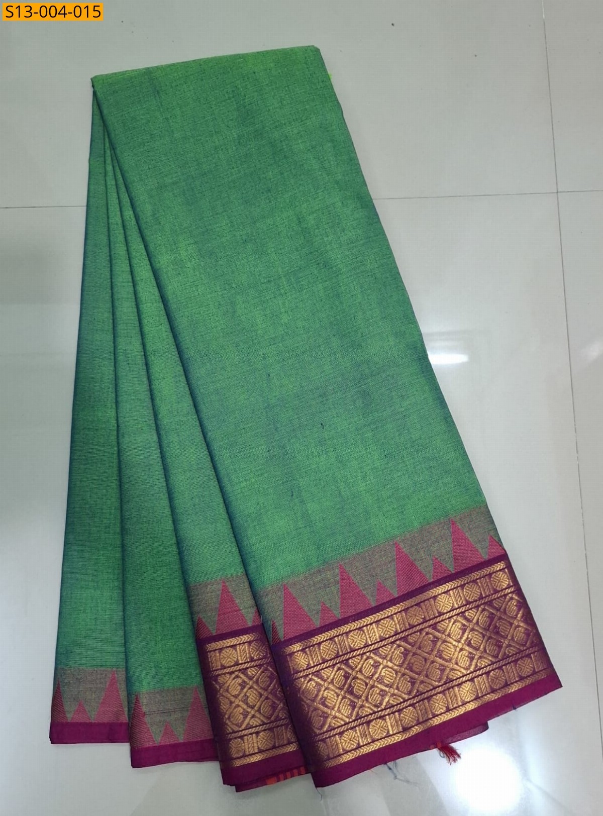 Green Fancy Chettinad Cotton Saree