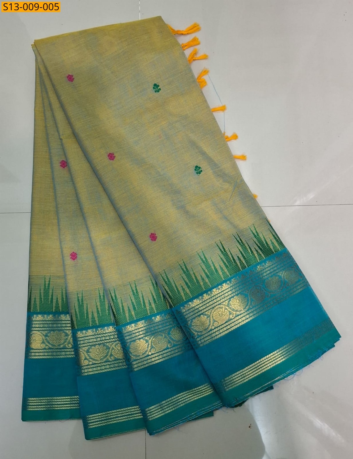 Green Fancy Kanchi Cotton sarees