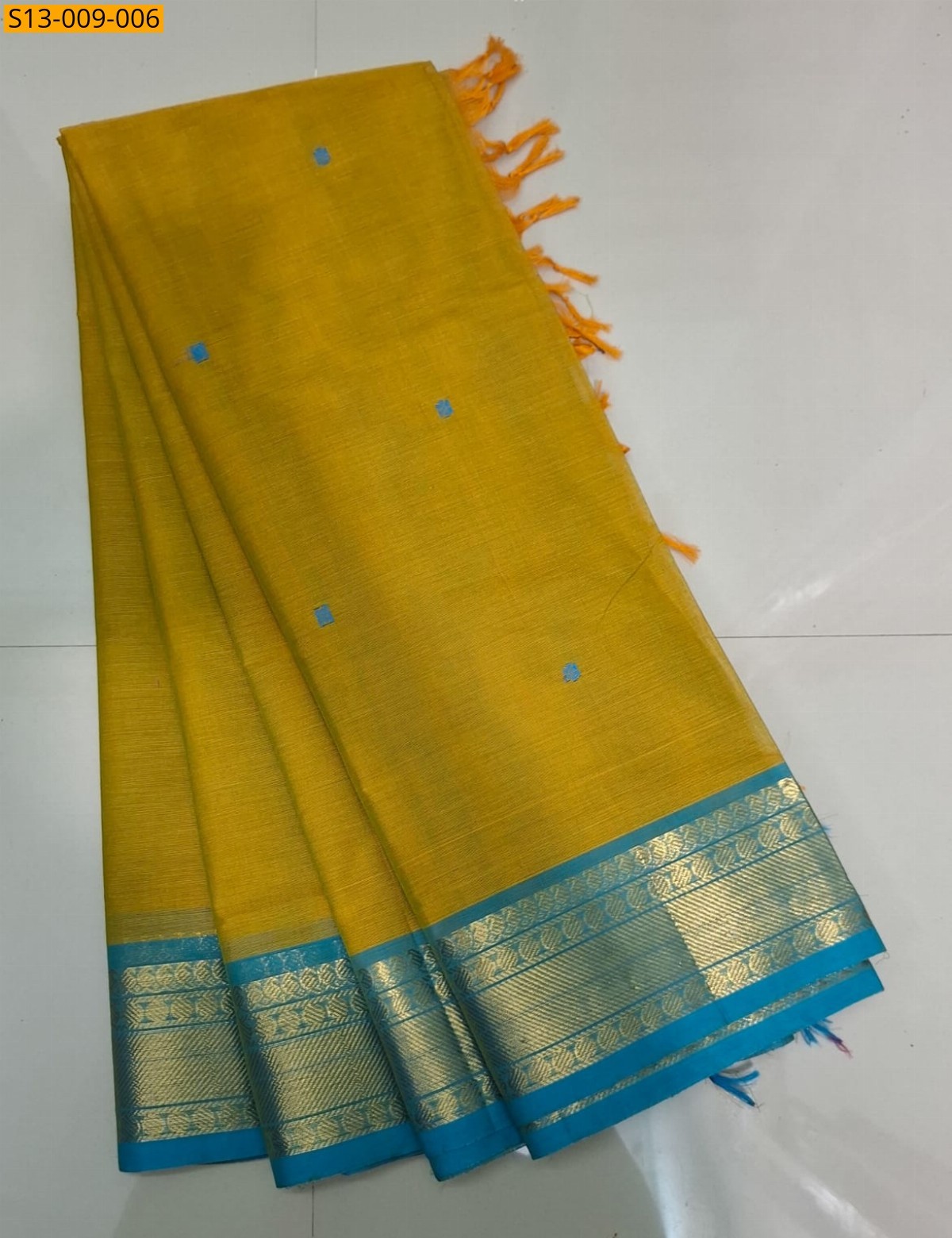 Mustard Fancy Kanchi Cotton sarees