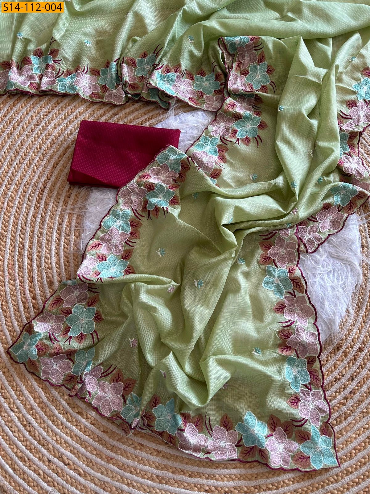 Green Fancy Soft Kota doriya Sarees