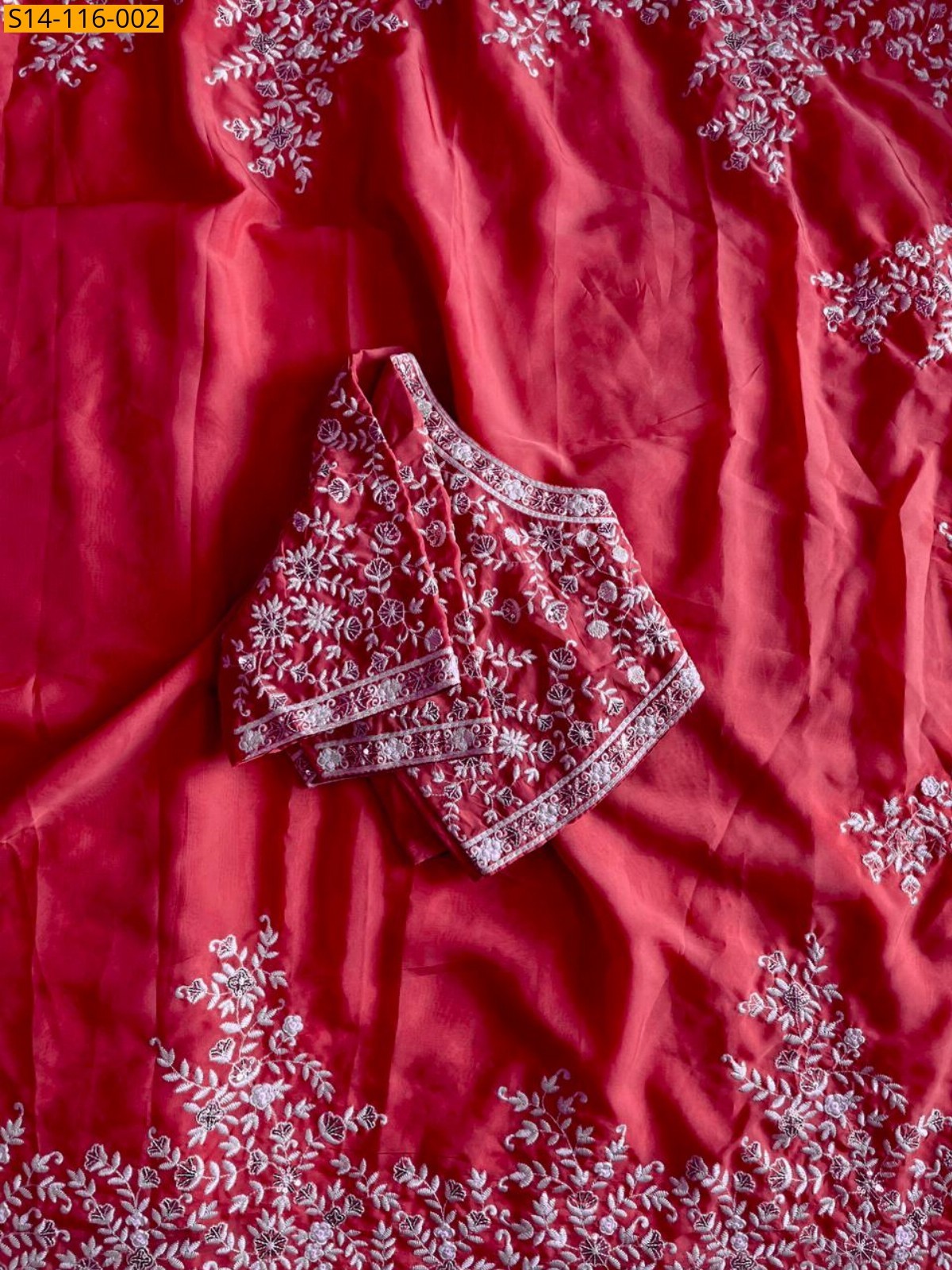 Red Fancy Tebby Silk Sarees