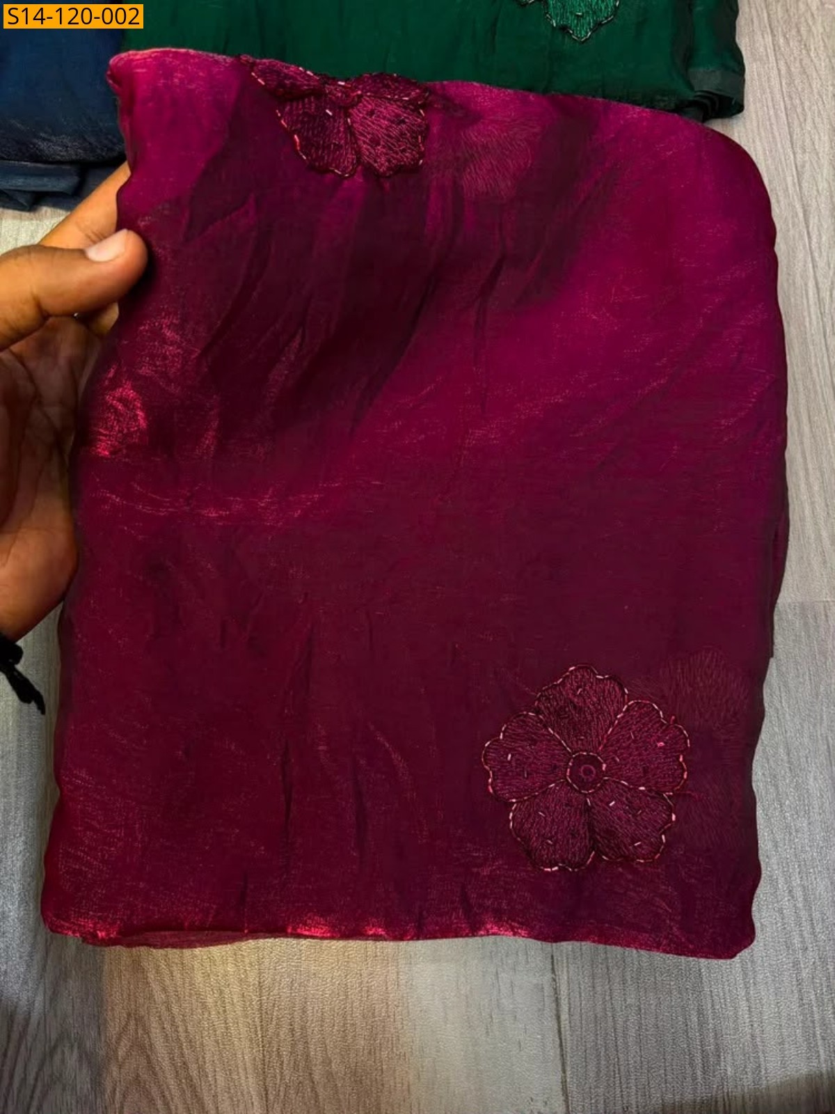 Wine Fancy Space Fendy Silk Saree