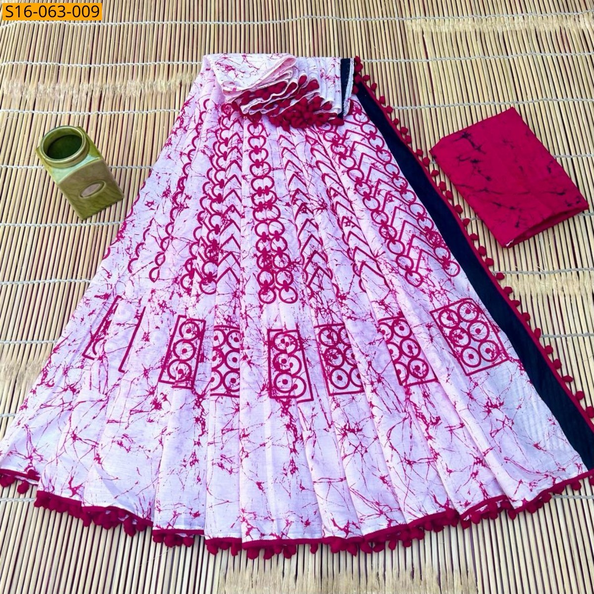 White Fancy Mulmul cotton  sarees With Pompom