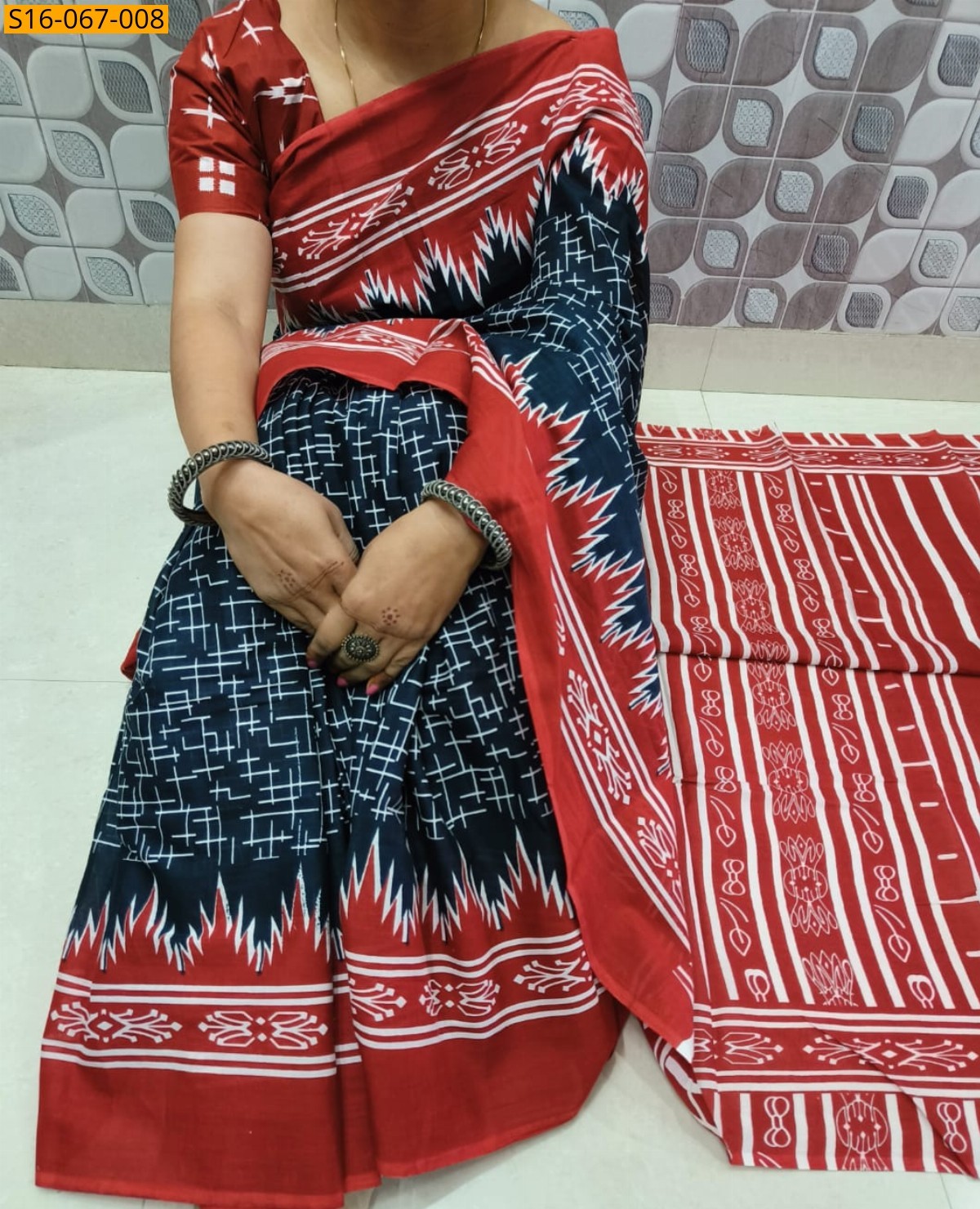 Blue Fancy Cotton Mul Mul Sarees