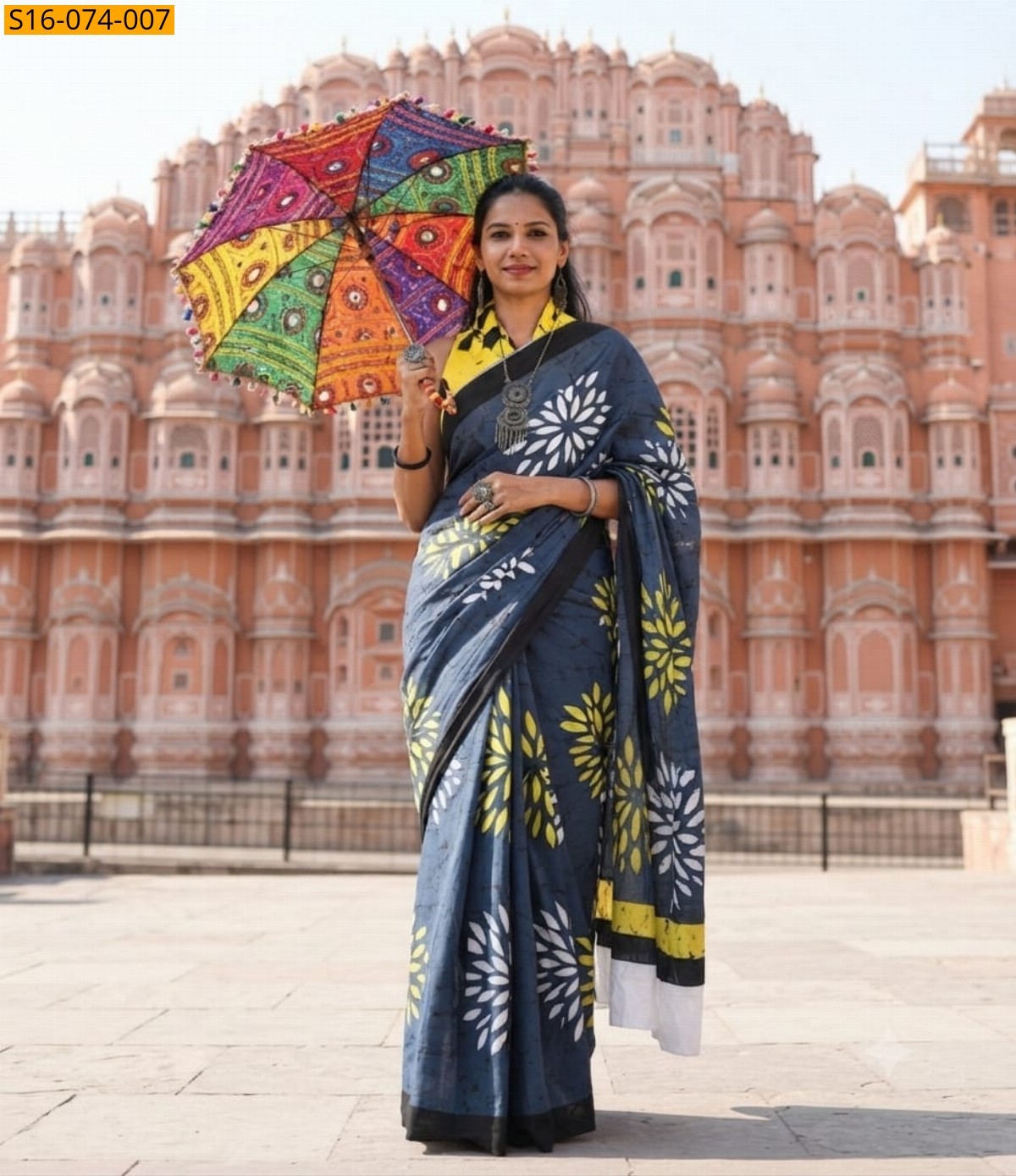 Peach Cotton mulmul Sarees
