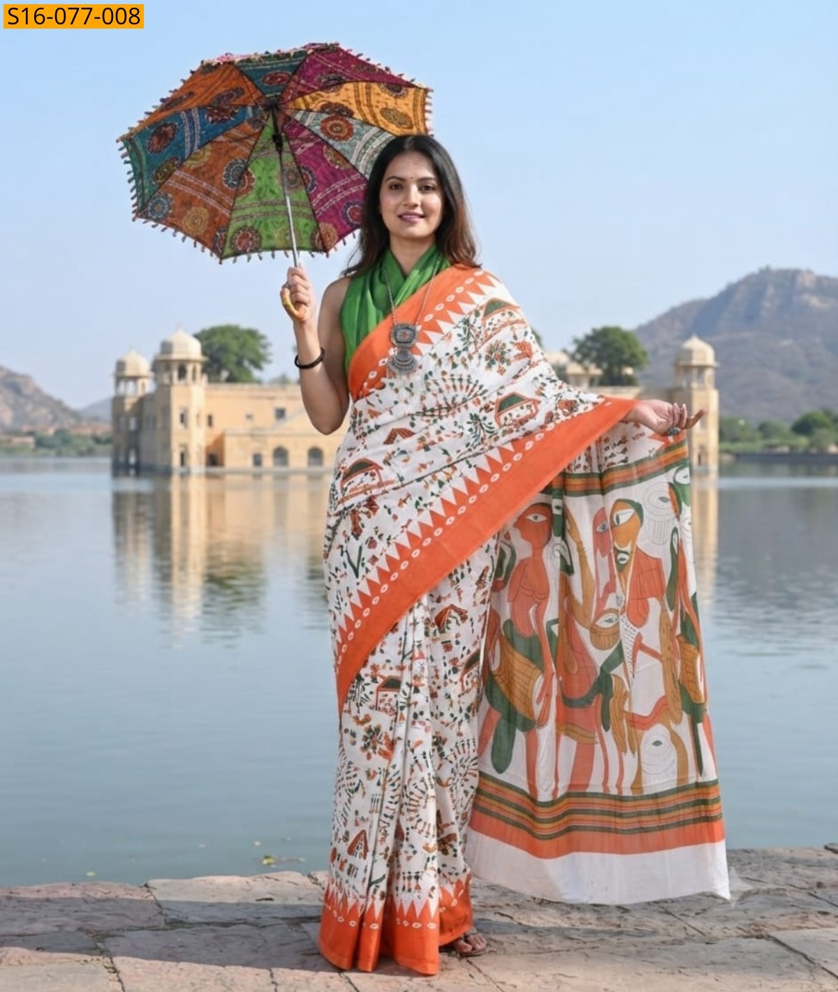 Off White Fancy Mulmul Cotton Sarees