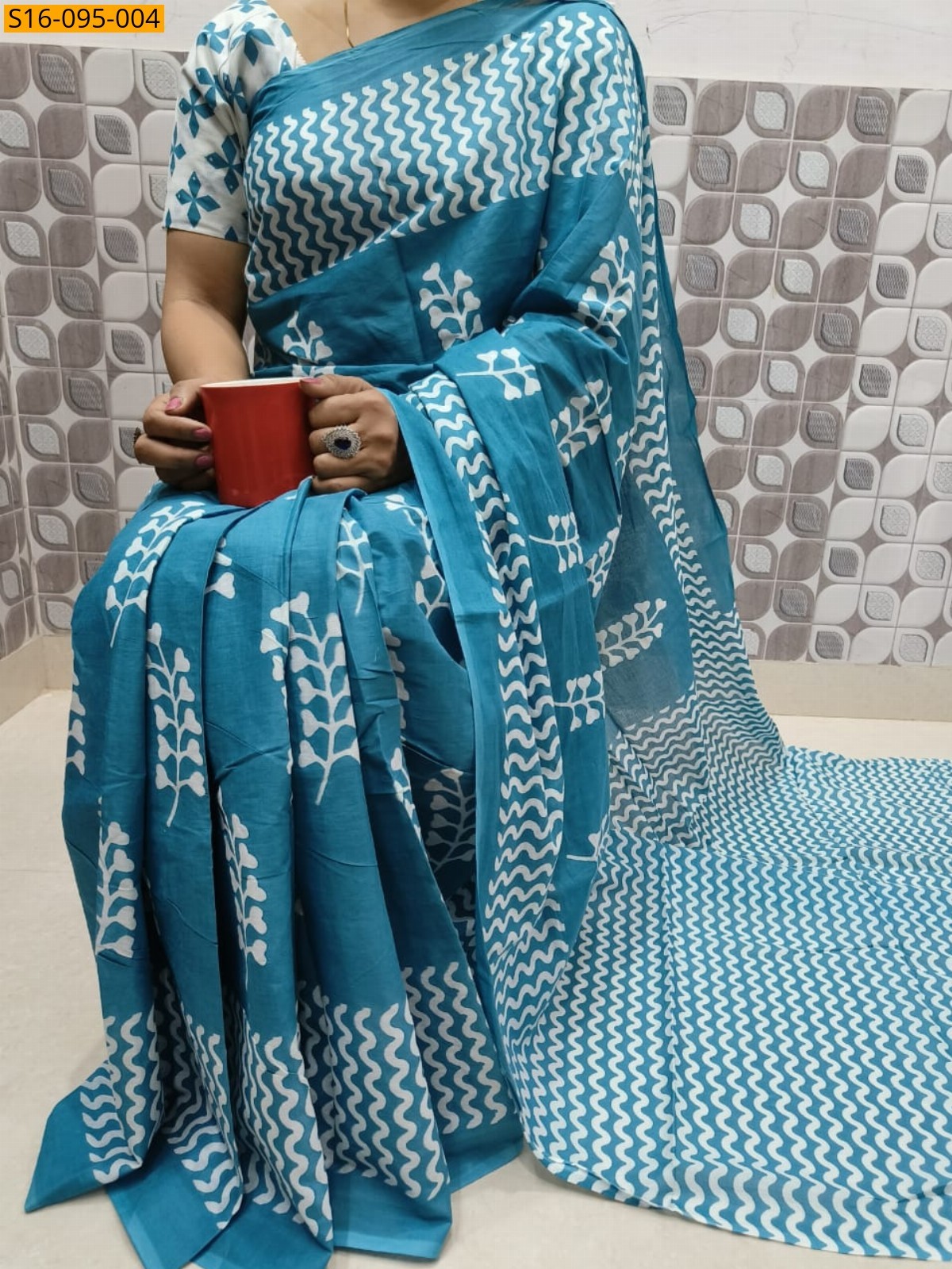 Blue Mulmul Cotton Sarees